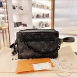 精品二手 LV 路易威登 SOFT TRUNK MINI盒子包 單肩包 斜背包M44735 專櫃精品