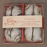 4 Williams Sonoma SeaShore Sea Shell Place Card Holders Beach Nautical 2011