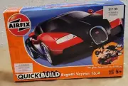 Airfix Quickbuild Bugatti 16.4 Veyron Black/Red Plastic Model Kit J6020