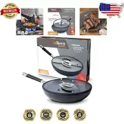 Versatile 11-Inch Nonstick Frying Pan with Lid – Scratch Resistant & Lightweight