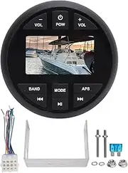 Gearwell Marine Media Receiver, Bluetooth Audio Gauge MP3 Player Compatible with Boat Yacht RV, IPX6 Waterproof Digital Radio with 3in TFT Screen