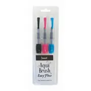 3pc Jasart Easy Flow Aqua Asst Brush Watercolour Painting 25x7cm CLR Barrel Pen