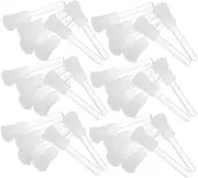 SAFIGLE 50pcs Glass Rod Oil Applicator Bottles - Octagonal Transparent Glass Containers - Essential Oils for Travel and Long-term Perfume Freshness 6ml