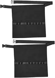 Healvian 2pcs Apron Apron Restaurant Waitress Accessories Hair Tool Belt Bag Barber Waist Bag Salon Tool Holder Salon Accessories Hairstylist Belt Fabric Black