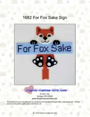 For Fox Sake Sign- Plastic Canvas Pattern or Kit