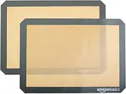 Amazon Basics Silicone, Non-Stick, Food Safe Baking Mat - Pack of 2