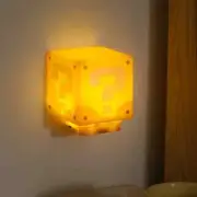 LED Question Mark Night Light with Music Super Mario Anime Peripherals Lighting