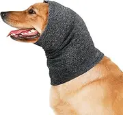 QIYADIN Pet Soft Snoods for Dogs, Quiet Ears Muffs Thunder Hat for Dog, Calming Dog Hood for Noise Protection, Anxiety Relief Head Wrap Ear Cover for Dog and Cats (Small, Black)