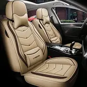 SAHFEE Car Seat Covers Suitable for Mercedes Benz C Class C320 W204 C250 W204 C300 W204 C200 W204 C180 C204 Car Seat Cover Accessories Beige