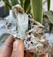 Stunning! Natural Aquamarine With Muscovite Specimen 1195 CTS