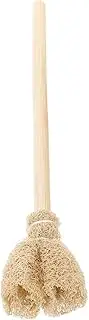 BIUDECO Loofah Cleaning Brush with Wooden Handle Soft Bristles Kitchen Tool for Teapot and Bottle Cleaning Lightweight and Kitchen Brush for Easy Use