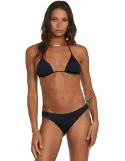 [RVCA] Solid Halter Triangle Bikini Top in Black