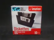 Imation 3.5" Floppy Disks Diskettes 10 Pack 1.44MB 2HD New Sealed FREE SHIP (C)