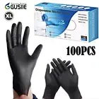 Black Nitrile Gloves Work Gloves for Industrial Medical Mechanic Tattoo GUSIIE