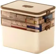 AIMALL Large Capacity Medicine Storage Box Multi-Layer First Aid Kit with Handle