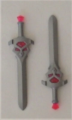 Playmobil Knights 2 x Excalibur Swords Red Jewel Mint Condition