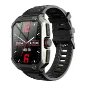 Smart Watch for Men,Rugged Smartwatch with Bluetooth Call Tactical IP68 Waterproof Outdoor Fitness Tracker with Heart Rate Monitor
