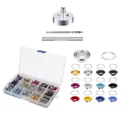 600 Set Grommet Eyelet Snap Button Kit With 3PCS Tool for Shoes Bags Clothing