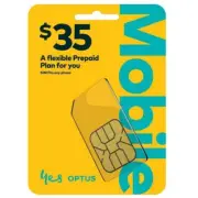 Optus $35 Prepaid Sim Card Starter Kit with 40GB Data for 4G & 5G Network Mobile