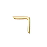 Metal Book Corner Protectors Edge Cover Guard 13 x 13 x 2.4mm Gold Tone 30pcs