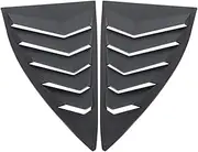 MX Side Window Louvers Windshield Sun Shade Cover Style Compatible for Chevrolet Camaro 2010-2015 LS LT RS SS GTS(Black)