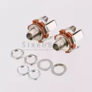 2PCS 1/4" 6.35mm Jack Chassis Socket Stereo for Guitar Bass