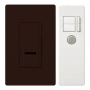 Lutron Maestro IR Dimmer Switch IR Remote Control and Wallplate, MIR-603THW-BR,