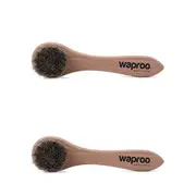 2PK Waproo Platinum Beech & Horse Hair Dauber Shoe Cleaning Applicator Brush
