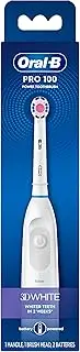 Oral-B Pro 100 3D White, Battery Powered Electric Toothbrush, White