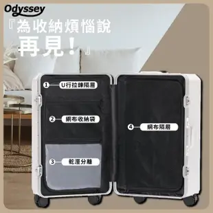 【Odyssey】32吋 台灣現貨/免運 鋁合金胖胖箱│鋁框防撞包角 三七開大容量 ABS/PC材質│行李箱 旅行箱