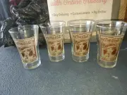 4 Coke Cola Flair Glasses Reproduction with design from the turn of the Century