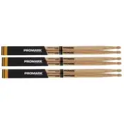 3 Pairs Promark American Hickory Wood Tip 5B Pro Mark Drum Sticks , TX5BW