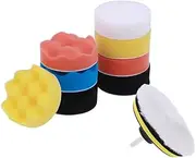25Pcs Car Buffing Pads Polishing and Waxing Wheel Kit for Auto Detailing Includes Thread Drill Adapter for Waxing Polishing and Sealing Coats