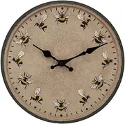 JISADER Outdoor Clock Wall Clock Round Elegant Novelty Durable Waterproof Hanging Garden Clock for Farmhouse Hotel Dorm Backyard Apartment
