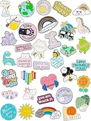 [Kajaia] 35 Pcs Enamel Pins Bulk Lapel Pin Alloy Brooches Pins Backpack Badges Brooch for Friends Clothing Decor