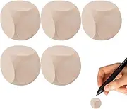 Blank Wooden Dice | Wood Blocks | Wooden Dice, 6 Sided Blank Dice, Round Corner Cube Dice, Unfinished Dice for Board Game