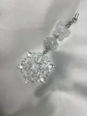 Snowflake Phone charm Headphone Charm Holiday Gift Clear Y2K New