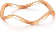 [Jude Jewelers] 2mm Stainless Steel Waved Shape Stackable Anniversary Wedding Band Promise Ring