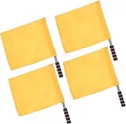 Homoyoyo 4Pcs Sports Referee Flags Track and Field Sports Training Flag Linesman Flags for Soccer Volleyball Football Track