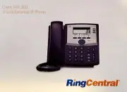 Cisco SPA303-G1 3 Line IP Phone with Display - Black. RingCentral Branded