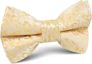 [OTAA] Canary Yellow Floral Fields Kids Bow Tie Yellow Canary Yellow Floral Fields Kids Bow Tie