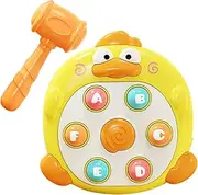 Whack Mole Game Toys - Interactive Cartoon Duck Toy, Hammering Knock Game | Fun Hand Eye Coordination Hammer Toy with Mallet, Fine Motor Toy for Kids Ages Early Learning Developmental Play