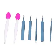 Blackhead Remover Tweezers Kit With Hot Compress Towel Clean Brush Portable NOW