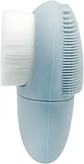 COMPUKAS 1Pc Double Head Silicone Face Cleaning Brush Manual Skin Cleansing Tool for Gentle and Facial Cleansing Portable Handheld Design Light Blue