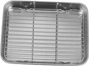 Baking Supplies 1 Set Stainless Steel Grill Plate Mesh Rack Easy to Clean Dishwasher Safe Suitable for Outdoor Grill and Kitchen Use