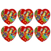 6pc Maxwell & Williams Love Hearts 10cm Ceramic/Cork Cups Coaster Chicken Dance