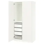 PAX / TONSTAD wardrobe combination, white/off-white, 100x60x201 cm