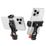 Metal Phone Tripod Mount, Universal Smartphone Stand with 2 Cold Shoe Mount, ...