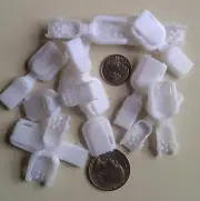 10 Pack WHITE Plastic Zipper Pull Cord Ends