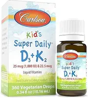 Carlson Labs - Kid's Healthy Growth Super Daily D3 + K2 Liquid - 0.34 fl. oz.